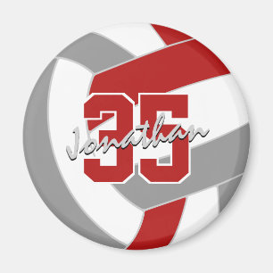 Íman presentes espirituais de vôlei de cinza vermelha c