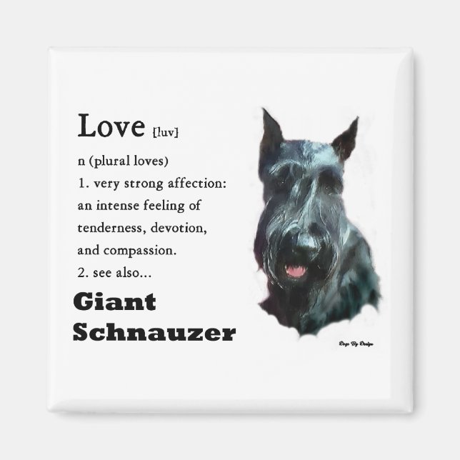 Íman Presentes Giant Schnauzer (Frente)