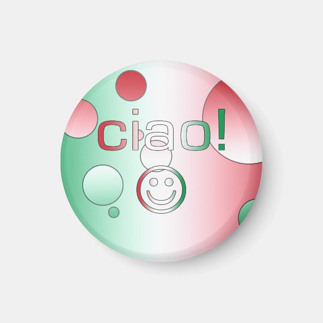Íman Presentes Italianos: Alô / Rosto Ciao (Frente)