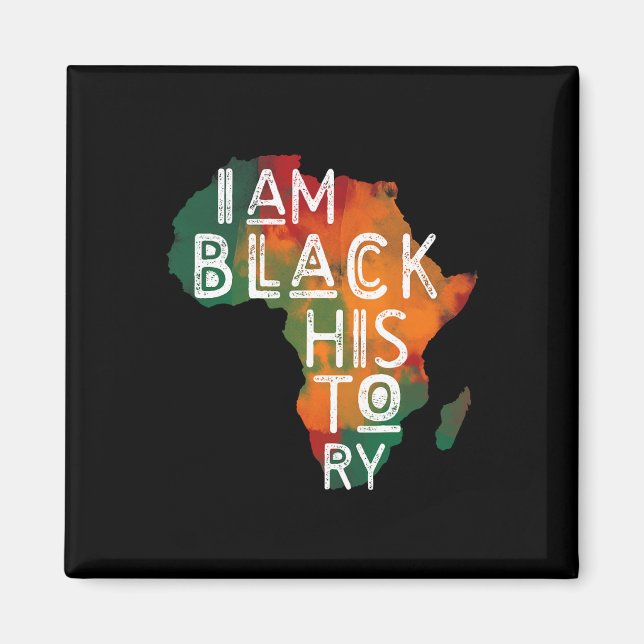 Íman Presentes Orgulho Negro Eu Sou História Negra Mês  (Frente)