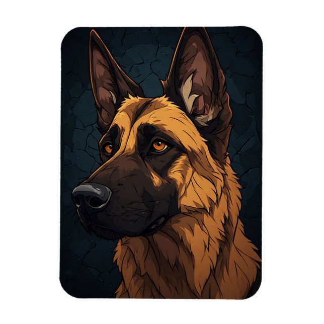 Íman 🐕 Presentes para Donos de Pastor Alemão 🐕 (Vertical)