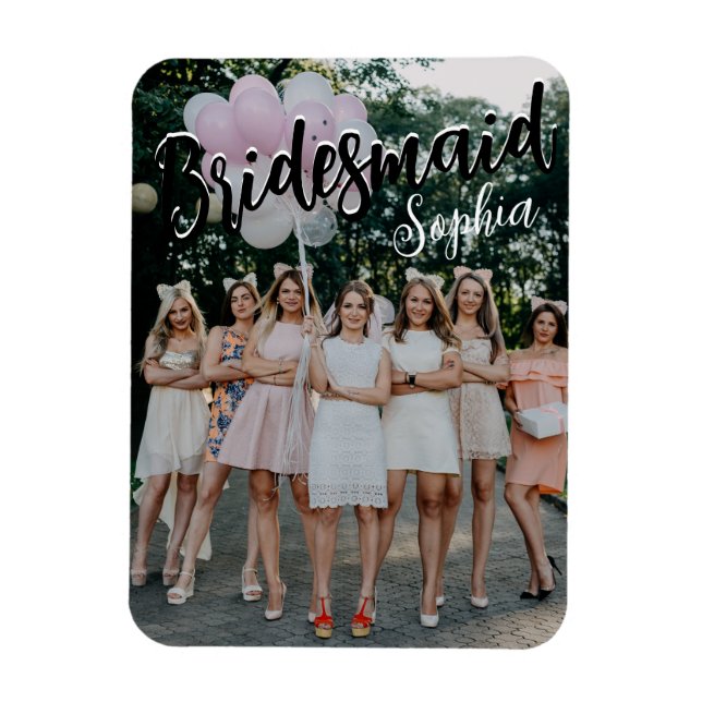 Íman Presentes Personalizados para Damas de Honra Foto  (Vertical)