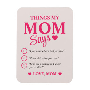 Íman Presentes Personalizados para Mãe Coisas que Minha