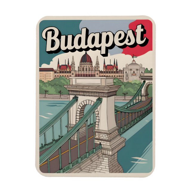 Íman presentes ponte elizabeth vintage budapeste hungri (Vertical)