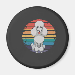 Íman Presentes Retro de Cão Amante de Poodle para Homen