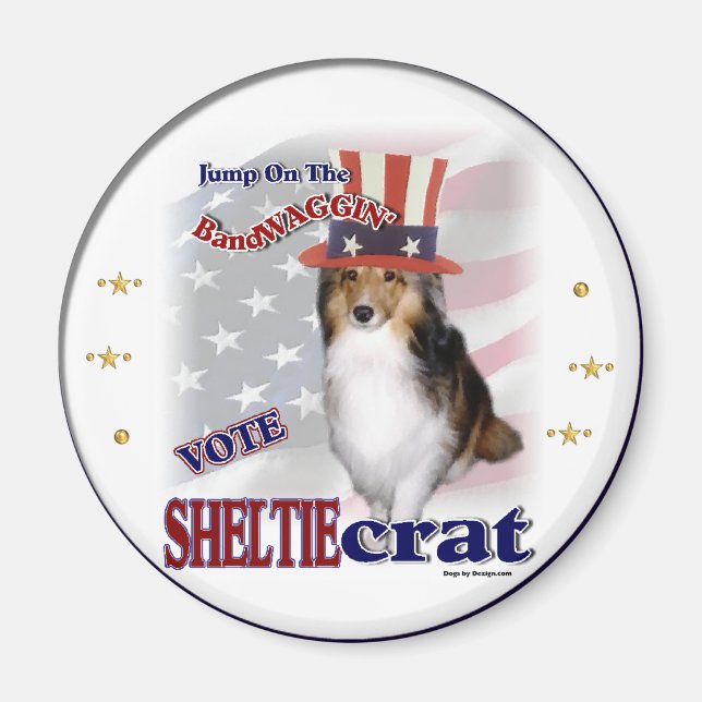 Íman Presentes Shetland Sheepdog Sheltie (Frente)