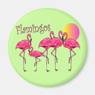 Íman Presentes tropicais da arte do flamingo