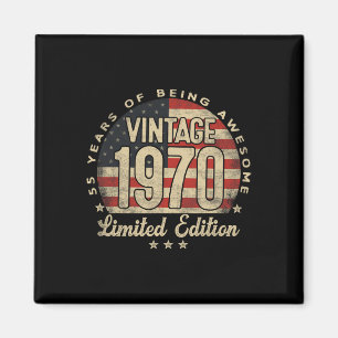 Íman Presentes Vintage 1970 Edição Limitada 55 anos Usa