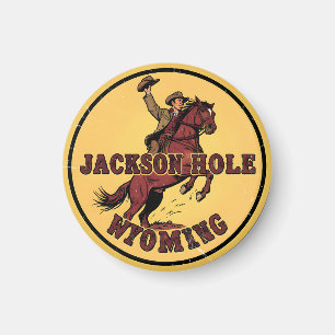Íman Presentes Vintage Jackson Hole Bucking Bronco wyom