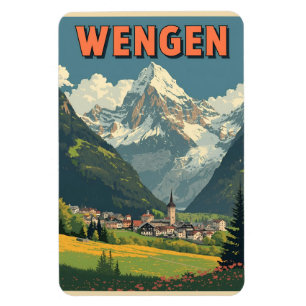 Íman Presentes WENGEN esqui Suíça Alpes Suíços