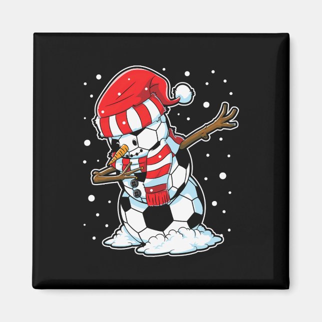 Íman Presépio de Futebol Natal Boneco de Neve Dabbing B (Frente)