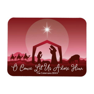 Íman Presépio Venha Adoremos-Nos a Ele Natal
