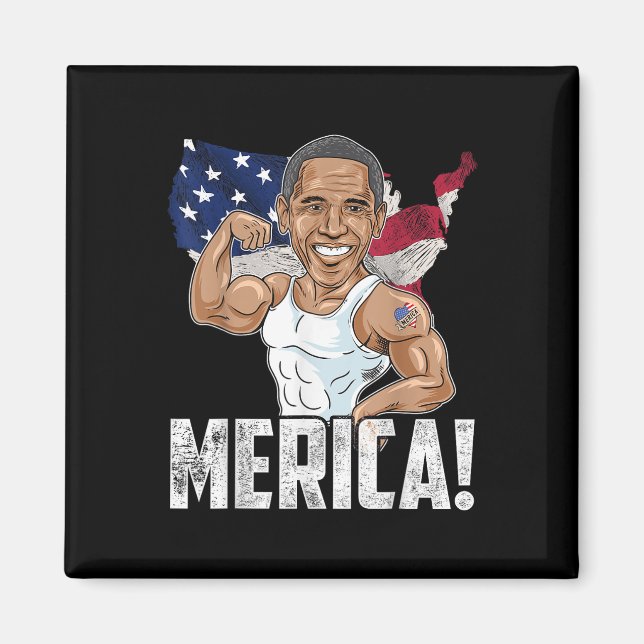 Íman Presidente Barack Obama Merica 4 De Julho, Curioso (Frente)