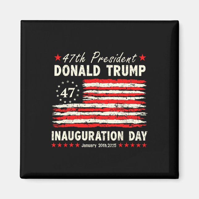 Íman Presidente Donald Trump Inauguration Day 2025 Vint (Frente)