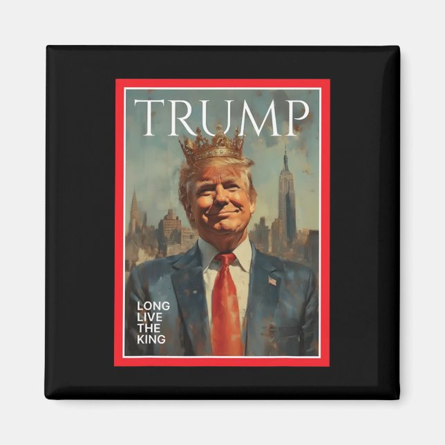Íman Presidente Donald Trump Viva o Rei  (Frente)