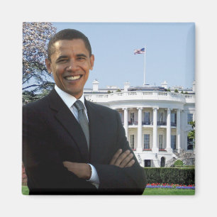 Íman Presidente-Elect Obama - ímã quadrado