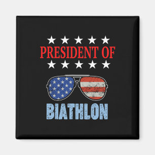 Íman Presidente Engraçado Da Frase De Biatlo. Biathlon