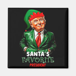 Íman Presidente Favorito do Papai Noel Divertido Trump