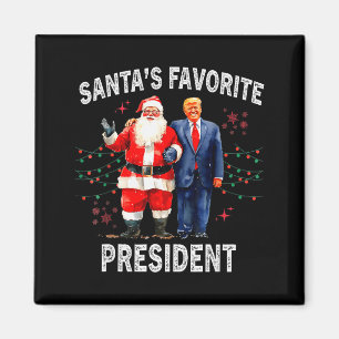 Íman Presidente Favorito do Papai Noel Divertido Trump