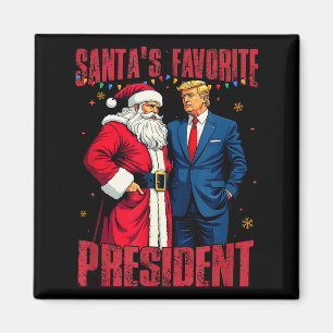 Íman Presidente Favorito do Papai Noel Natal Trump 47º