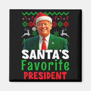 Íman Presidente Favorito do Papai Noel Santa Trump Xmas