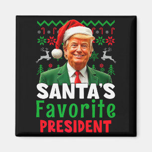 Íman Presidente Favorito do Papai Noel Santa Trump Xmas