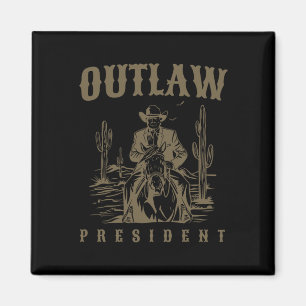Íman Presidente Fora da Lei Trump Cowboy Trump Condenad