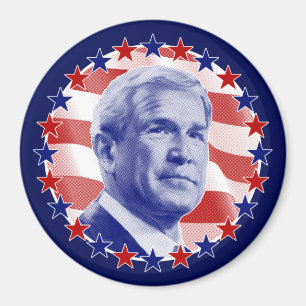 Íman Presidente George W. Bush Estrelas e Listras