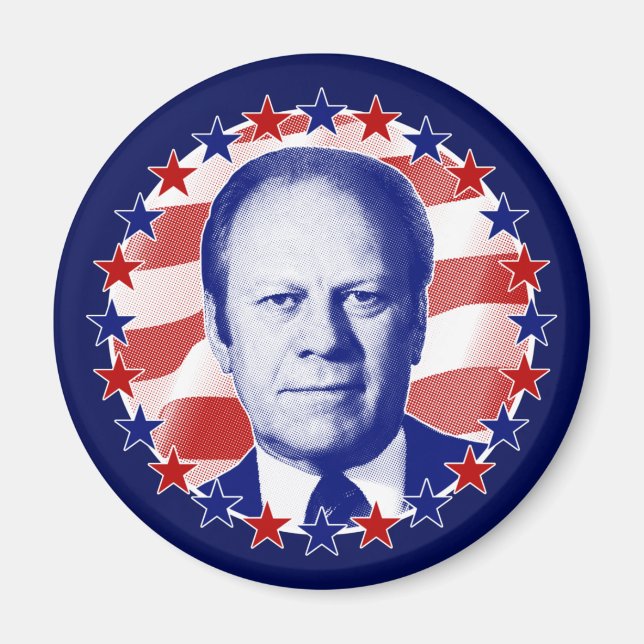 Íman Presidente Gerald Ford Estrelas e Listras (Frente)