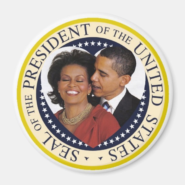 Íman Presidente Obama Keepsasaus Grande 3" (Frente)