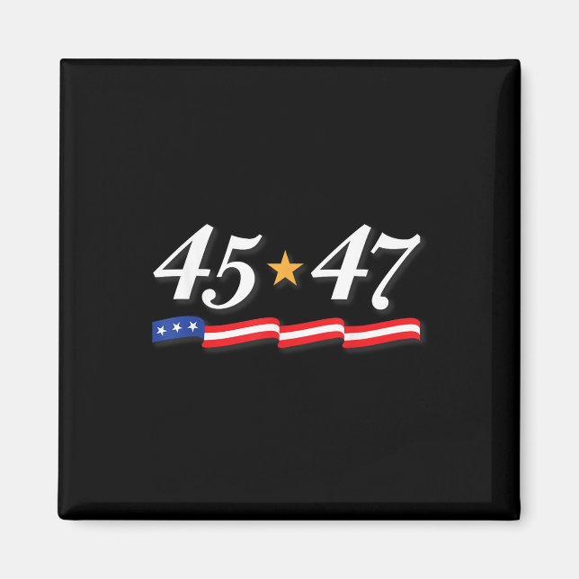 Íman Presidente Trump 45 47 Números De 45 E 47 (Frente)