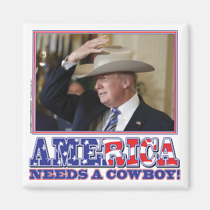 Íman Presidente Trump American Cowboy
