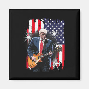 Íman Presidente Trump Tocando Violão Conosco Flag Ckgro