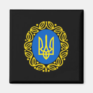 Íman Presidente Volodymyr Zelensky Ucrânia Emblema Ucra