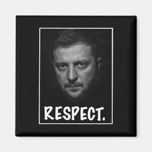 Íman Presidente Zelensky Retrato Respeito Apoio Ucrânia