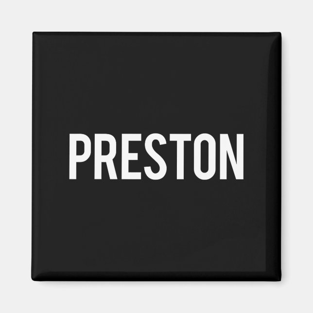 Íman Preston - Camiseta de Presente para Fã de Nome Eng (Frente)