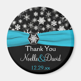 Íman Preto, Branco, Aqua Flocos de Neve Nascentes.