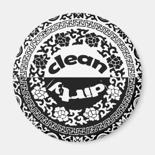 Íman Preto/branco limpe/ímã sujo da máquina de lavar