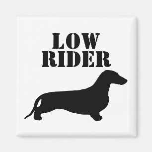 Íman Preto da silhueta do Dachshund + suas ideias