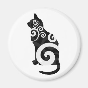 Íman Preto do gato de Swirly