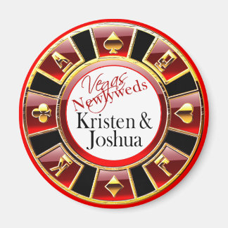 Íman Preto Dourado Casino Chip Magnet de Las Vegas