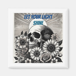 Íman Preto e branco Deixe sua luz brilhar