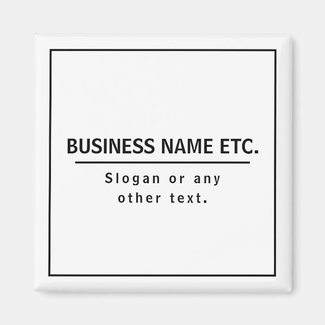 Íman Preto e Branco moderno (Frente)