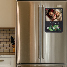 Íman Preto e Verde Moderno com Holly Berry Peace