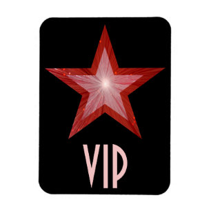 Íman Preto flexível vermelho do ímã da estrela "VIP"