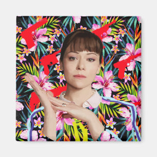 Íman Preto órfão Alison - teste padrão floral