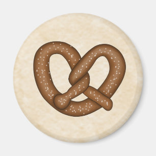 Íman Pretzel com o ímã Beige Bkgd