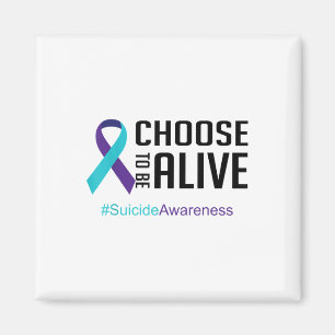 Íman Prevenção Suicida Sensibilização Teal E Roxo