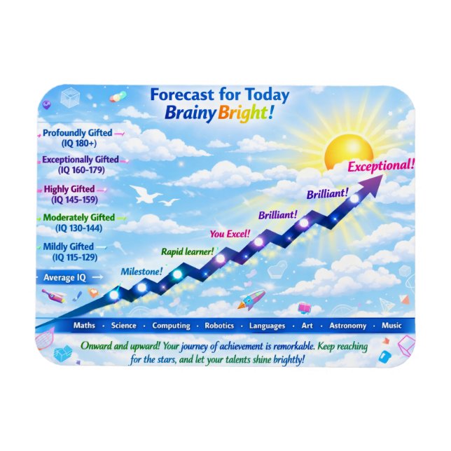 Íman Previsão para Hoje: Tempo BrainyBright! Sacolas To (Horizontal)