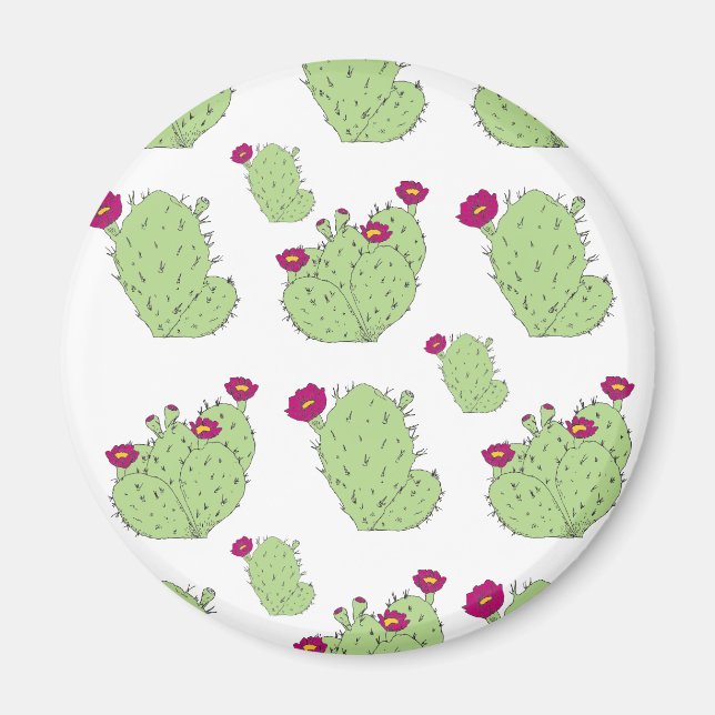 Íman Prickly Pear Pattern Texas State Plant Cactus Love (Frente)